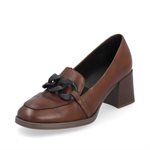 Brown high heel loafer D0V00-22
