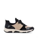 Black / beige laced shoe D1S02-04