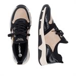 Black / beige laced shoe D1S02-04