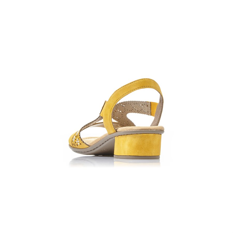 sandale talon jaune